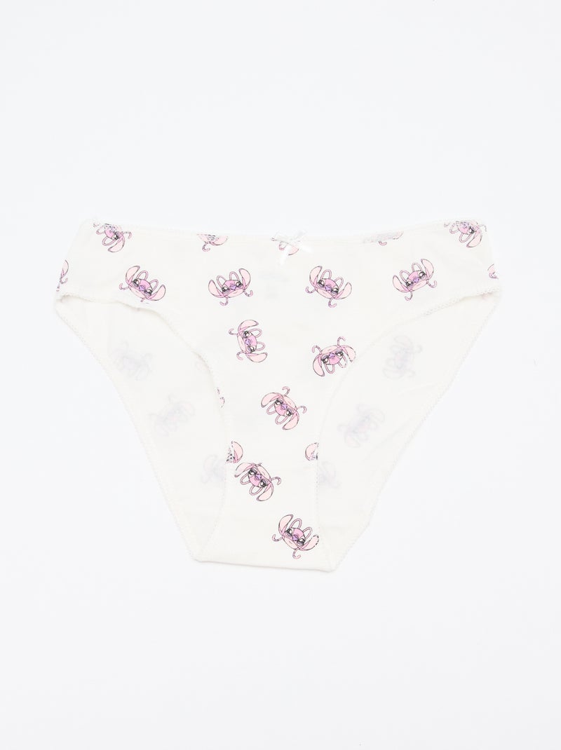 Lot de 5 culottes 'Stitch' Violet - Kiabi