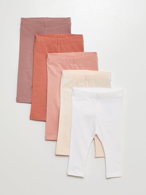 Lot de 5 leggings unis - Kiabi