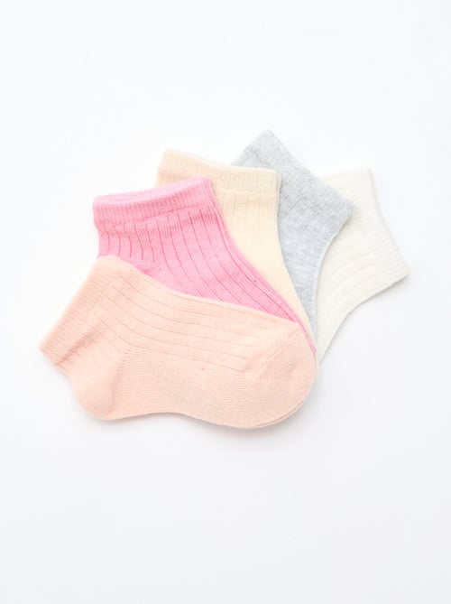 Lot de 5 paires de chaussettes en maille côtelée - Kiabi