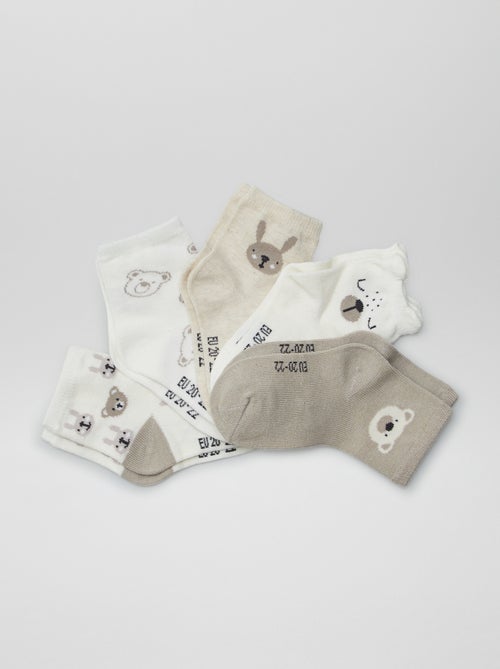 Lot de 5 paires de chaussettes en maille stretch - Kiabi