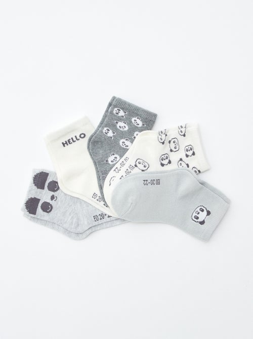 Lot de 5 paires de chaussettes en maille stretch - Kiabi