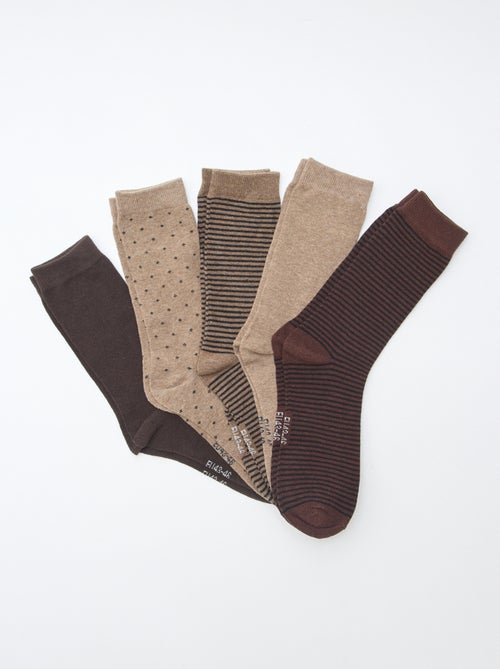 Lot de 5 paires de chaussettes fantaisies - Kiabi