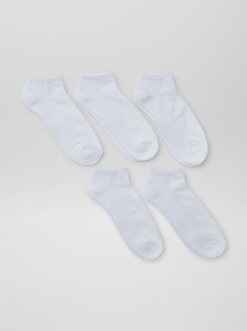 Lot de 5 paires de chaussettes invisibles - Kiabi