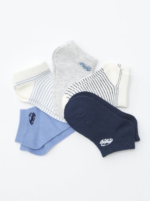 Lot de 5 paires de chaussettes invisibles - Kiabi