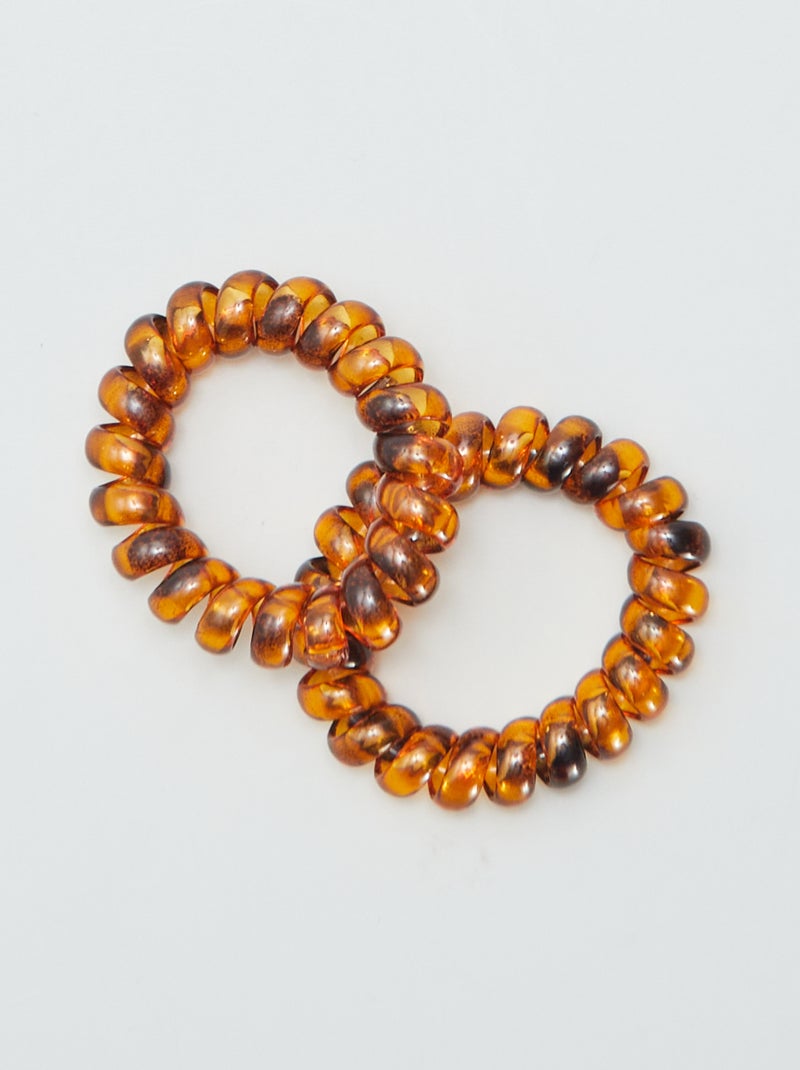 Lot de 6 élastiques tortis Noir - Kiabi