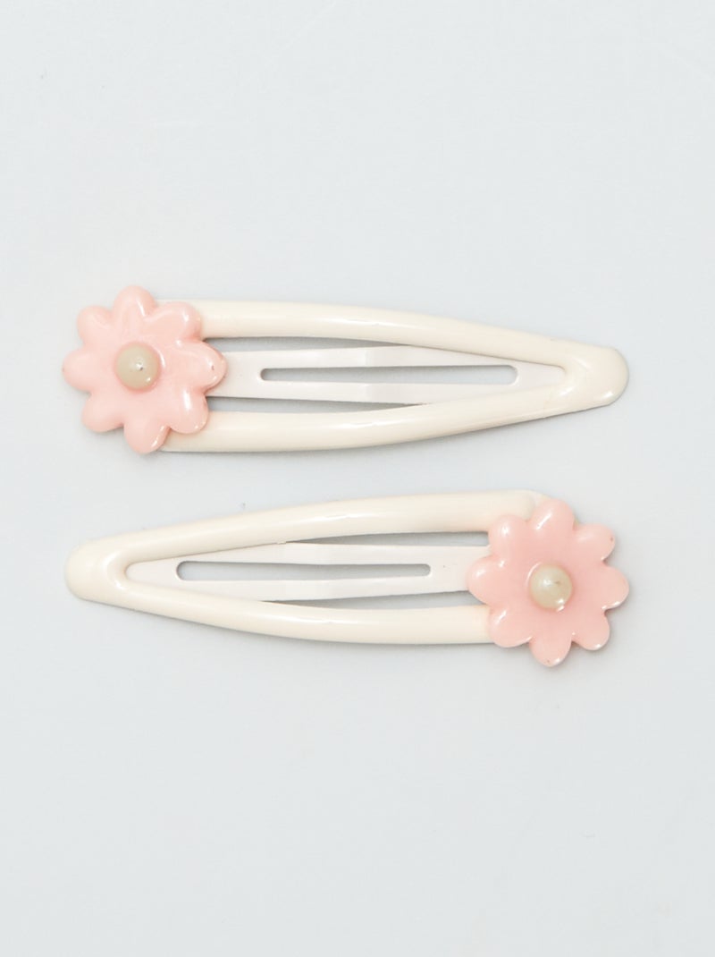 Lot de 6 pinces clic clac Rose - Kiabi