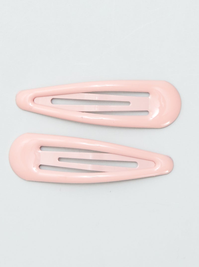 Lot de 6 pinces clic clac Rose - Kiabi