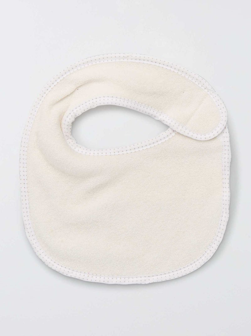 Lot de 7 bavoirs éponge à scratch Beige - Kiabi