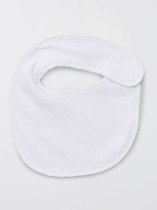 Lot de 7 bavoirs éponge à scratch - Kiabi