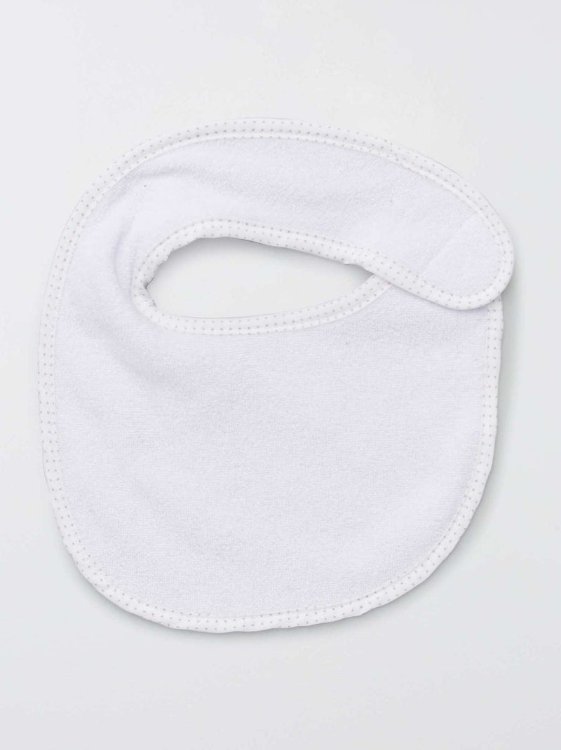 Lot de 7 bavoirs éponge à scratch Beige - Kiabi