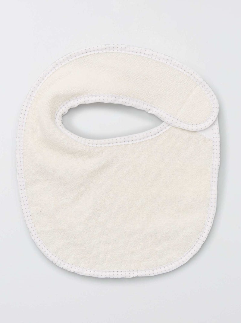 Lot de 7 bavoirs éponge à scratch Beige - Kiabi