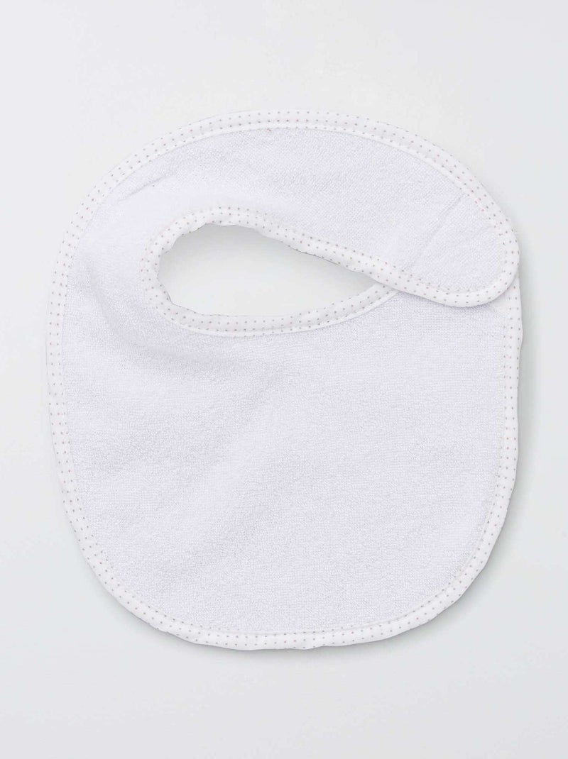 Lot de 7 bavoirs éponge à scratch Beige - Kiabi