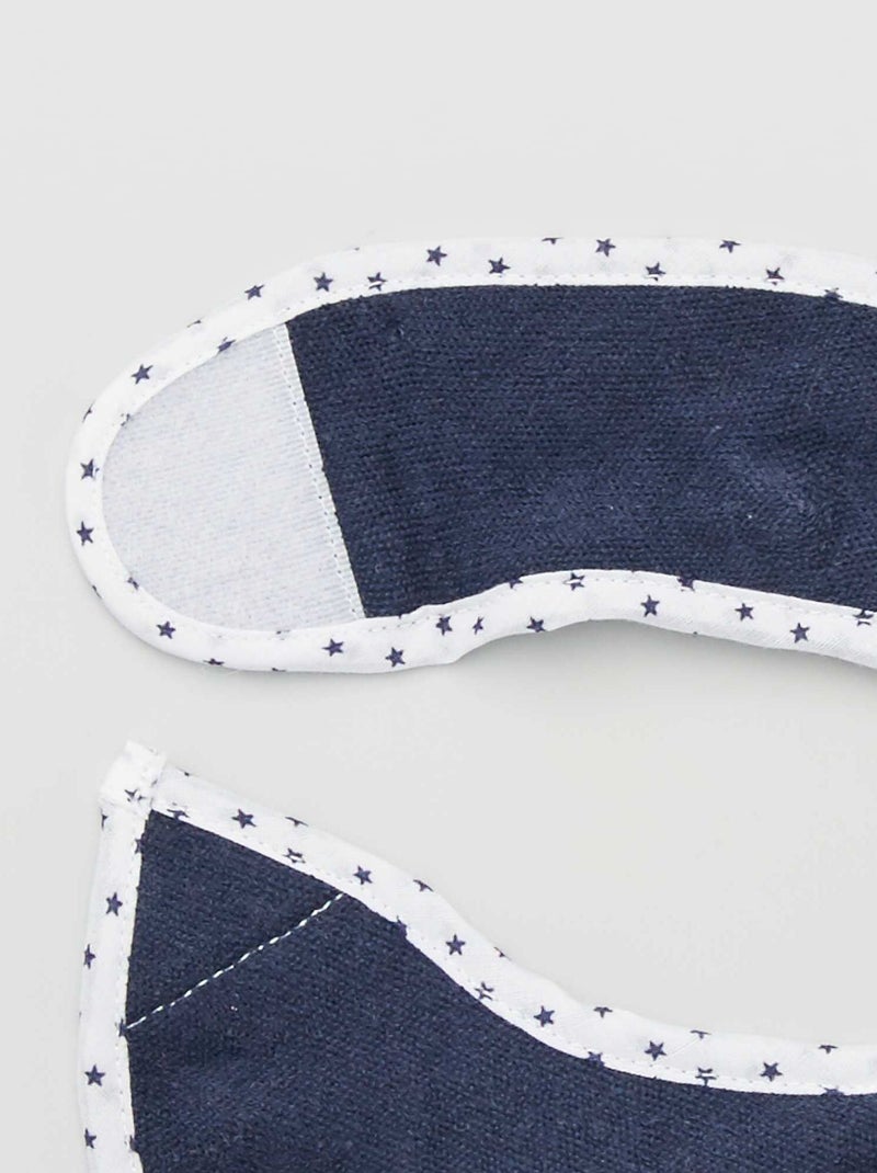 Lot de 7 bavoirs éponge à scratch Bleu marine - Kiabi