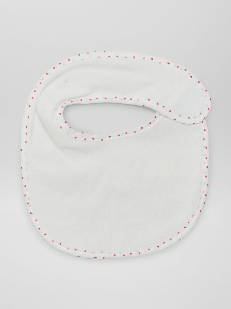 Lot de 7 bavoirs éponge à scratch Rose - Kiabi