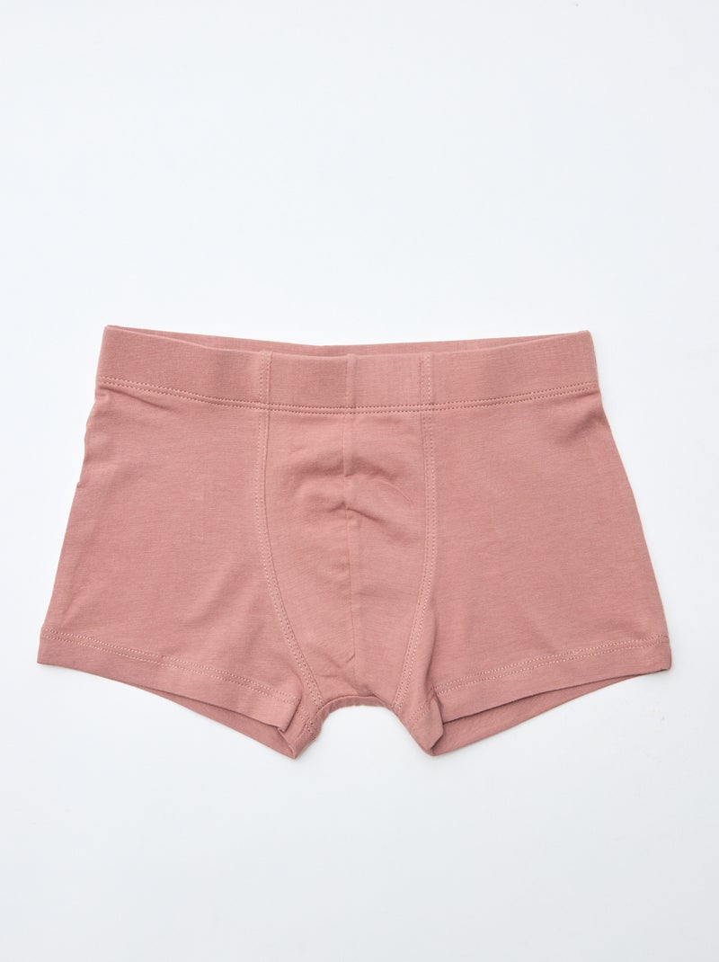 Lot de 7 boxers en coton Marron - Kiabi
