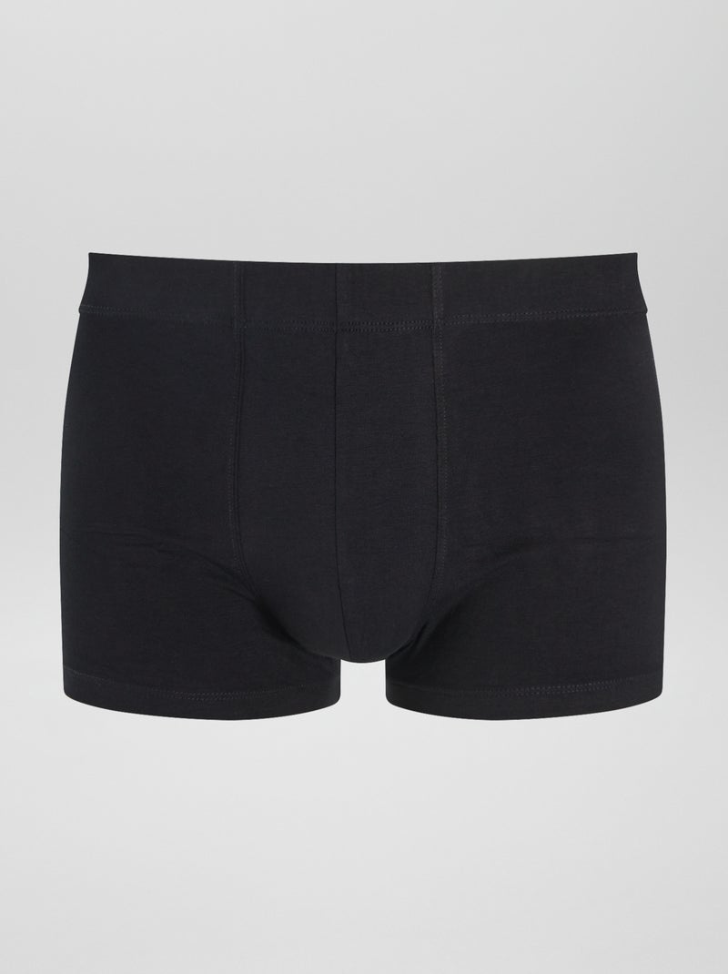 Lot de 7 boxers stretchs Noir - Kiabi