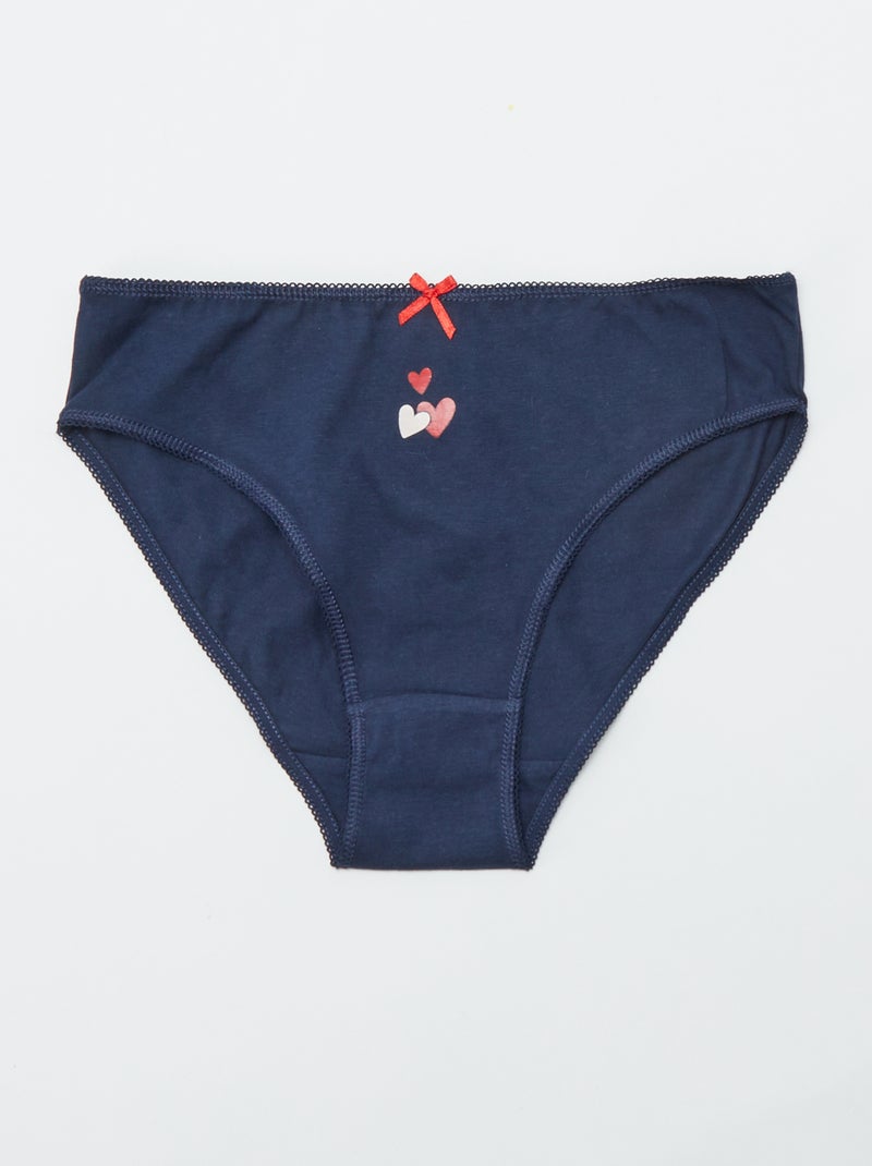 Lot de 7 culottes Blanc/rose/rouge - Kiabi