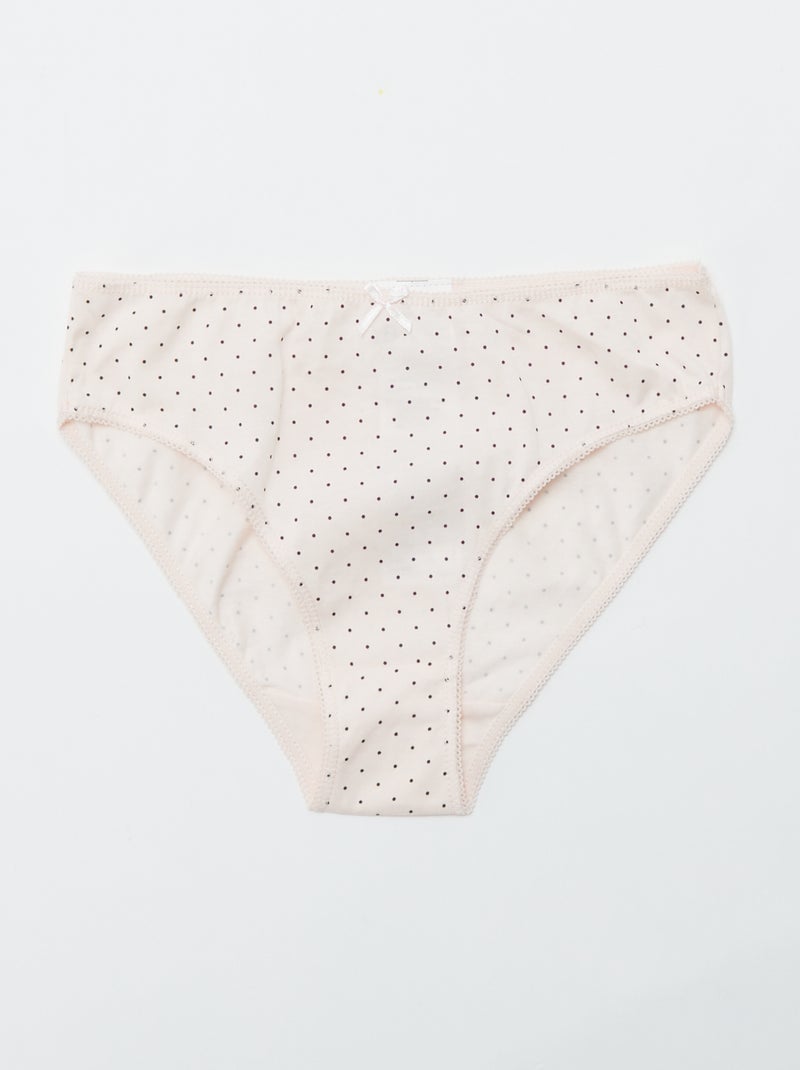 Lot de 7 culottes Blanc/rose/rouge - Kiabi