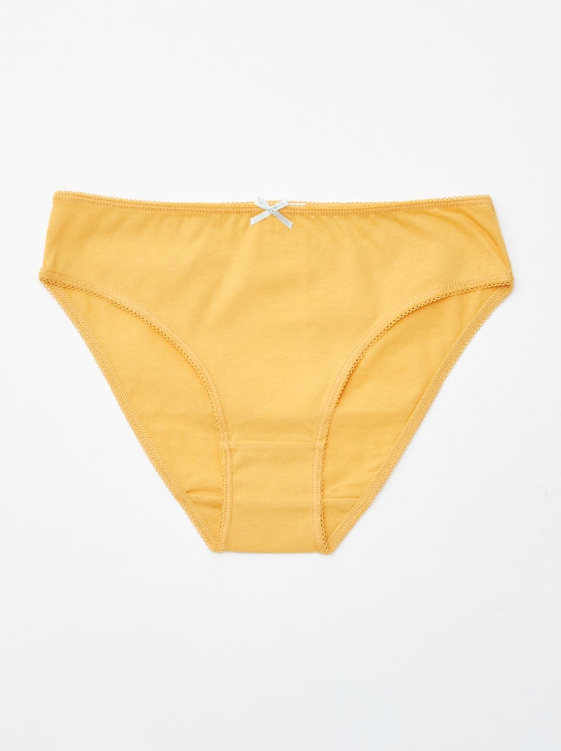 Lot de 7 culottes Jaune - Kiabi