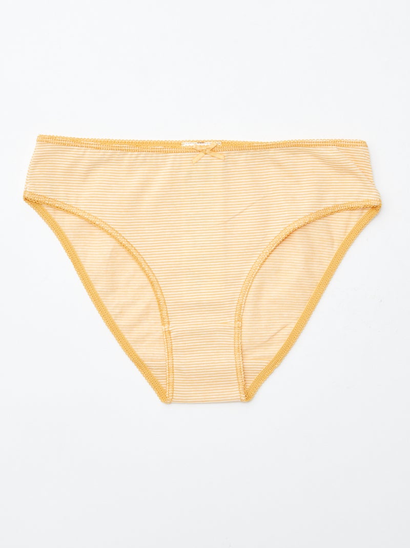 Lot de 7 culottes Jaune - Kiabi