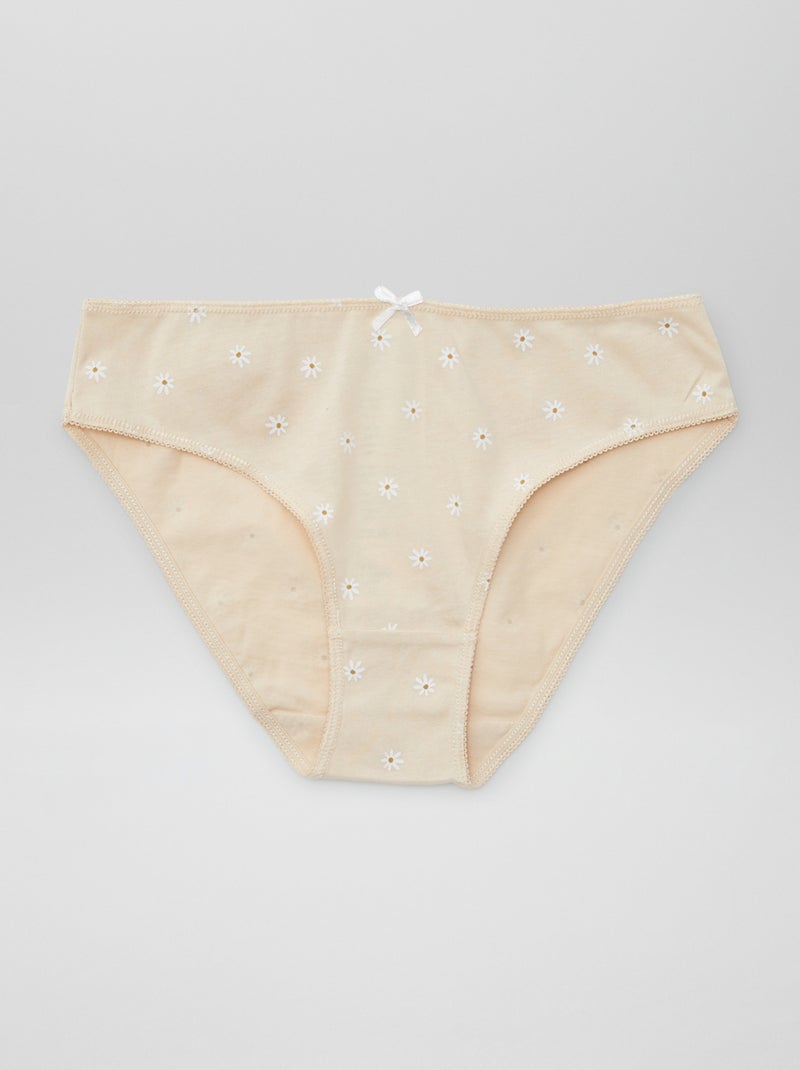 Lot de 7 culottes Rose/beige - Kiabi