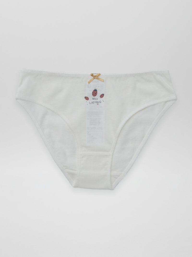 Lot de 7 culottes Rose/beige - Kiabi