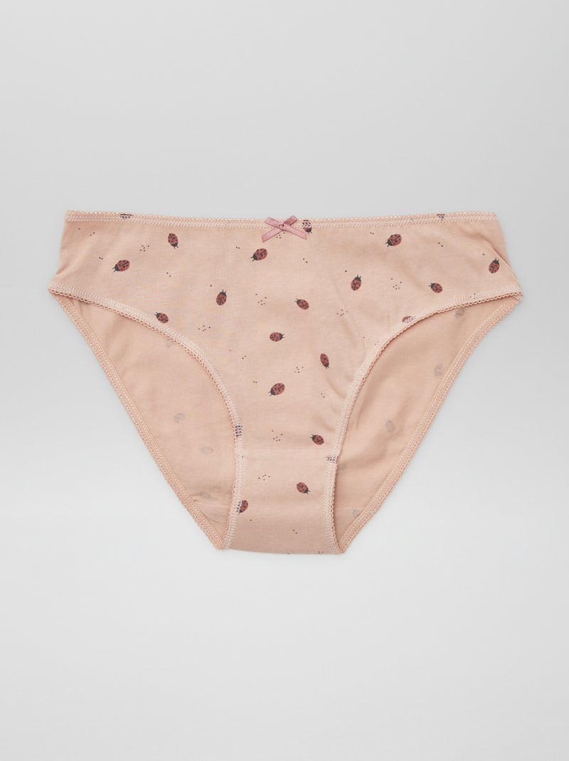 Lot de 7 culottes Rose/beige - Kiabi