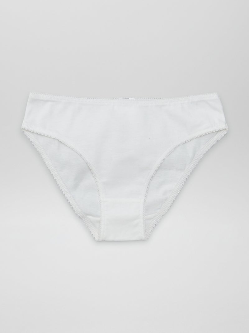 Lot de 7 culottes unies Bleu - Kiabi