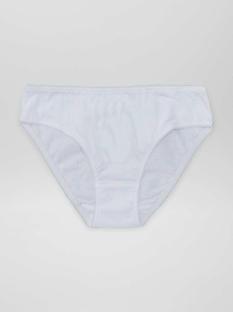 Lot de 7 culottes unies Rose/violet/orange/vert/blanc - Kiabi