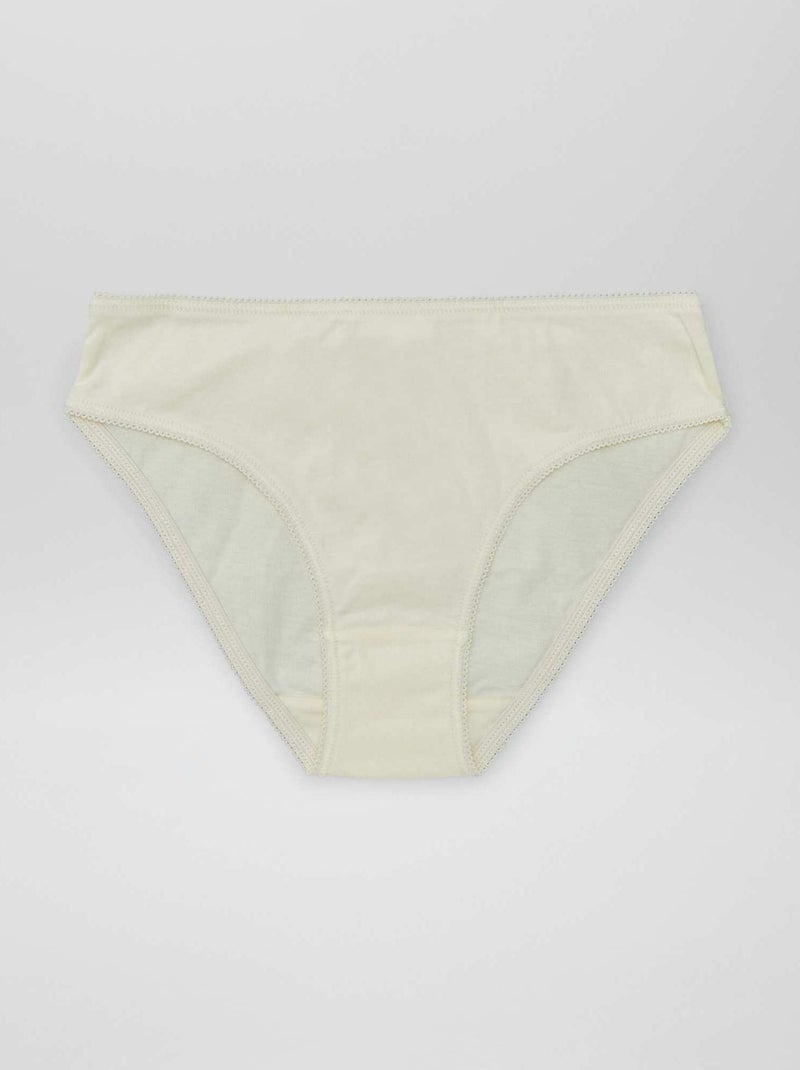 Lot de 7 culottes unies Rose/violet/orange/vert/blanc - Kiabi