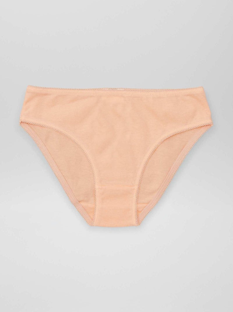 Lot de 7 culottes unies Rose/violet/orange/vert/blanc - Kiabi