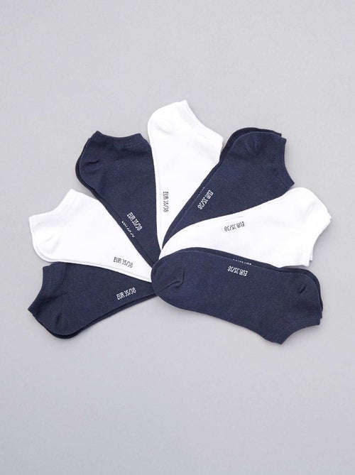 Lot de 7 paires de chaussettes invisibles - Kiabi