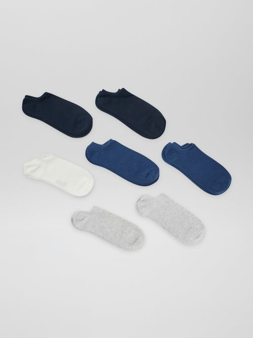 Lot de 7 paires de chaussettes invisibles - Kiabi