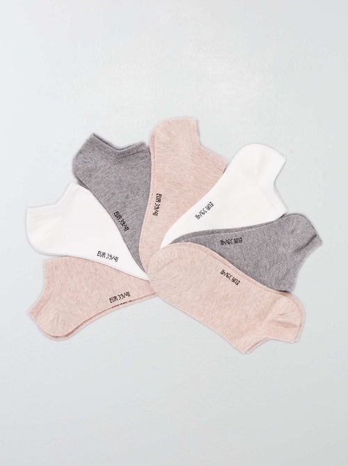 Lot de 7 paires de chaussettes invisibles - Kiabi