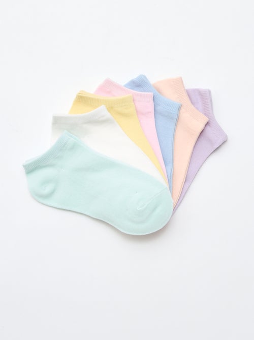 Lot de 7 paires de chaussettes invisibles - Kiabi