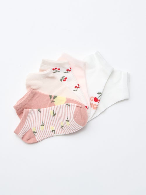 Lot de 7 paires de socquettes invisibles - Kiabi