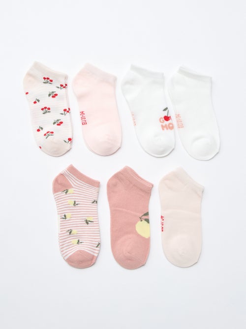 Lot de 7 paires de socquettes invisibles - Kiabi