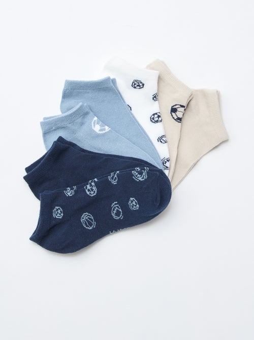 Lot de 7 paires de socquettes invisibles - Kiabi