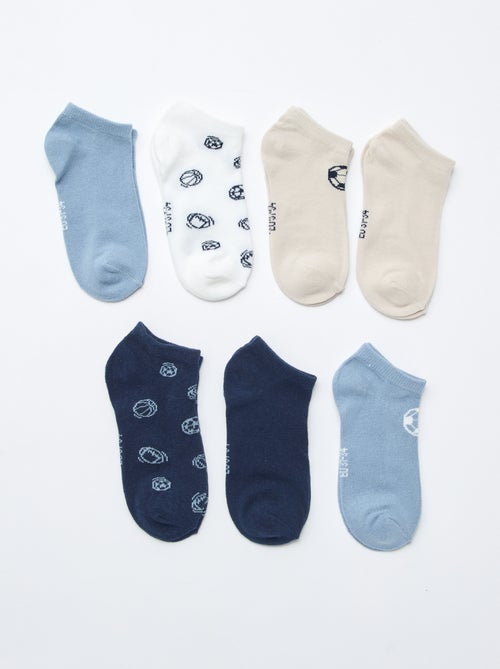 Lot de 7 paires de socquettes invisibles - Kiabi