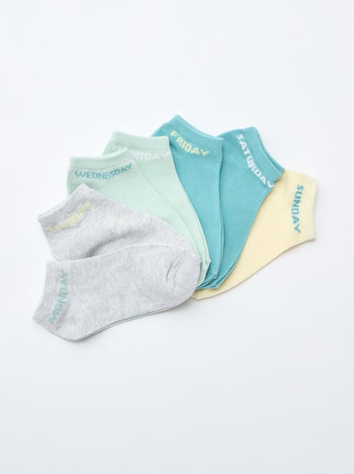 Lot de 7 paires de socquettes invisibles - Kiabi