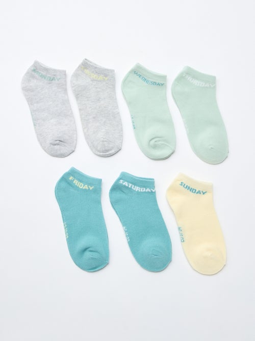 Lot de 7 paires de socquettes invisibles - Kiabi