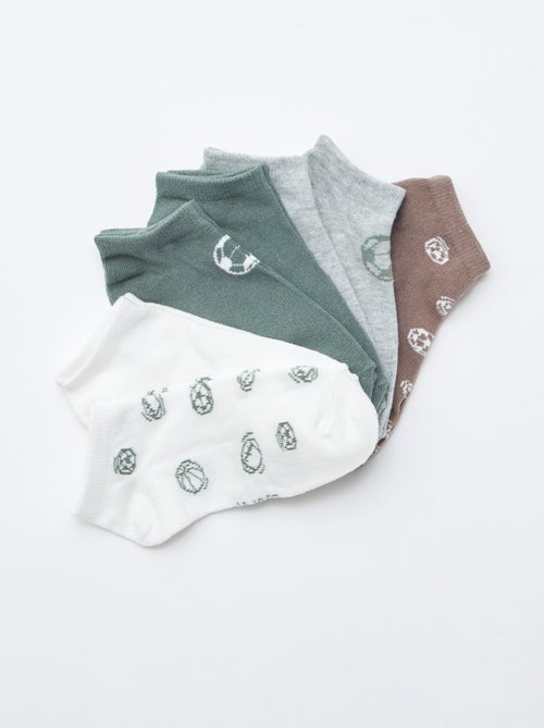 Lot de 7 paires de socquettes invisibles - Kiabi