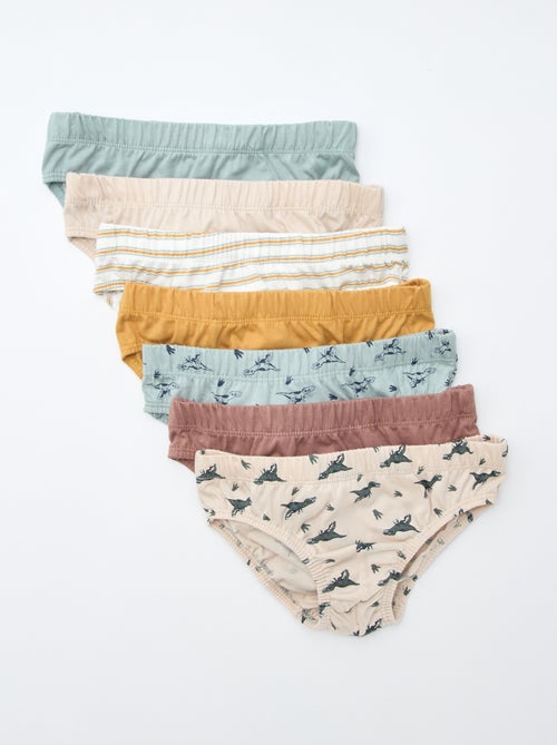 Lot de 7 slips à imprimés - Kiabi