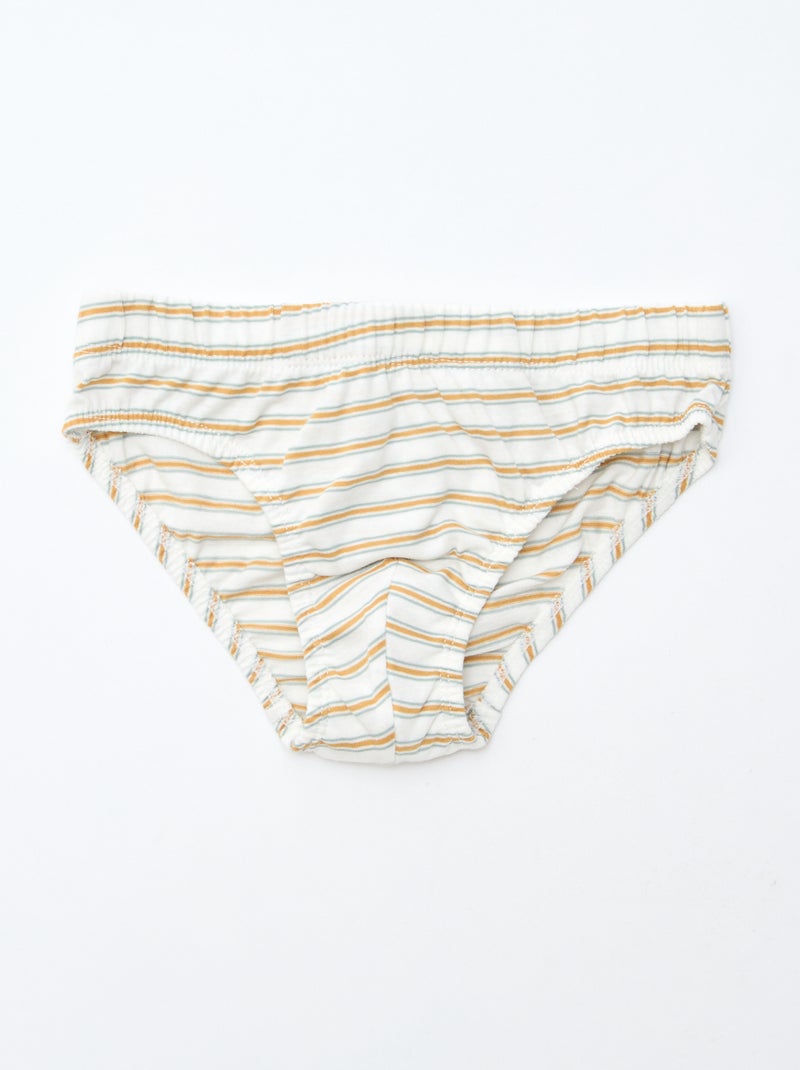 Lot de 7 slips à imprimés Blanc - Kiabi