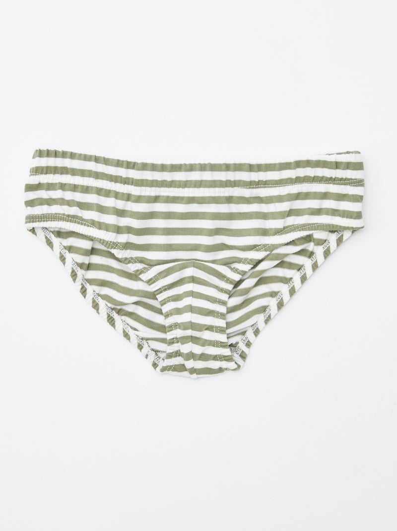 Lot de 7 slips à imprimés BLANC - Kiabi