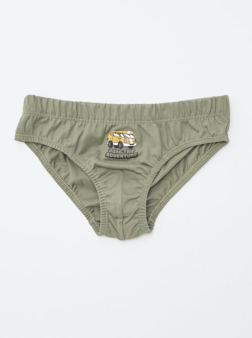 Lot de 7 slips à imprimés - Kiabi