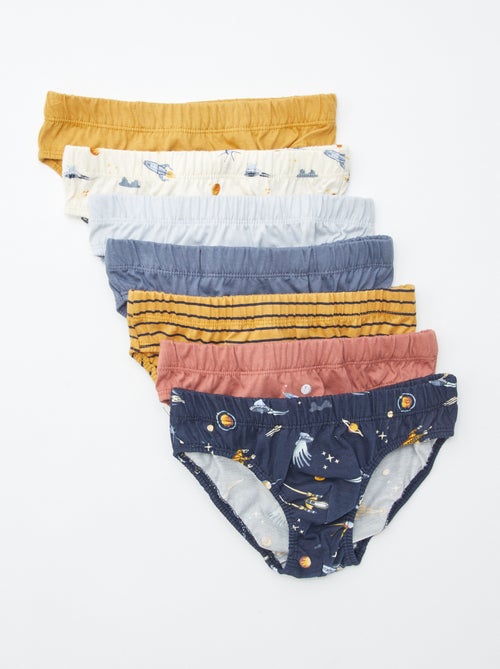Lot de 7 slips à imprimés - Kiabi