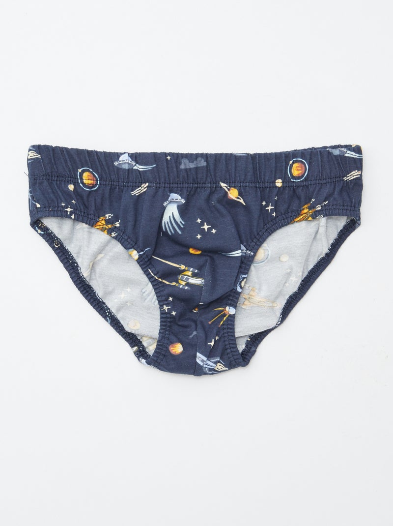 Lot de 7 slips à imprimés Blanc - Kiabi