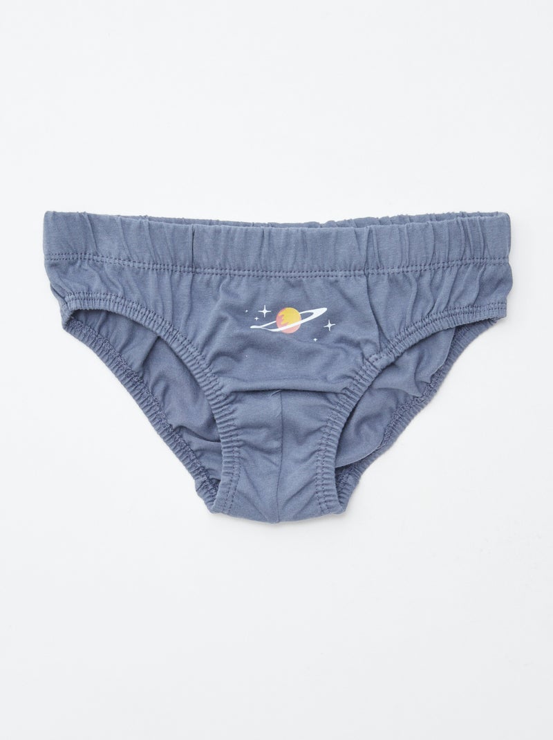 Lot de 7 slips à imprimés Blanc - Kiabi