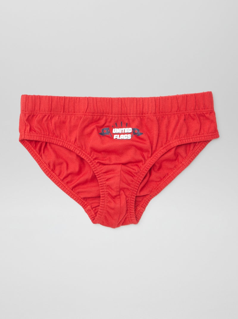 Lot de 7 slips à imprimés BLEU - Kiabi